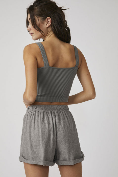 Free People Solid Rib Brami - Grey