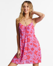 Billabong Sun Chaser Mini Slip Dress - Bright Orchid by Harbour Thread