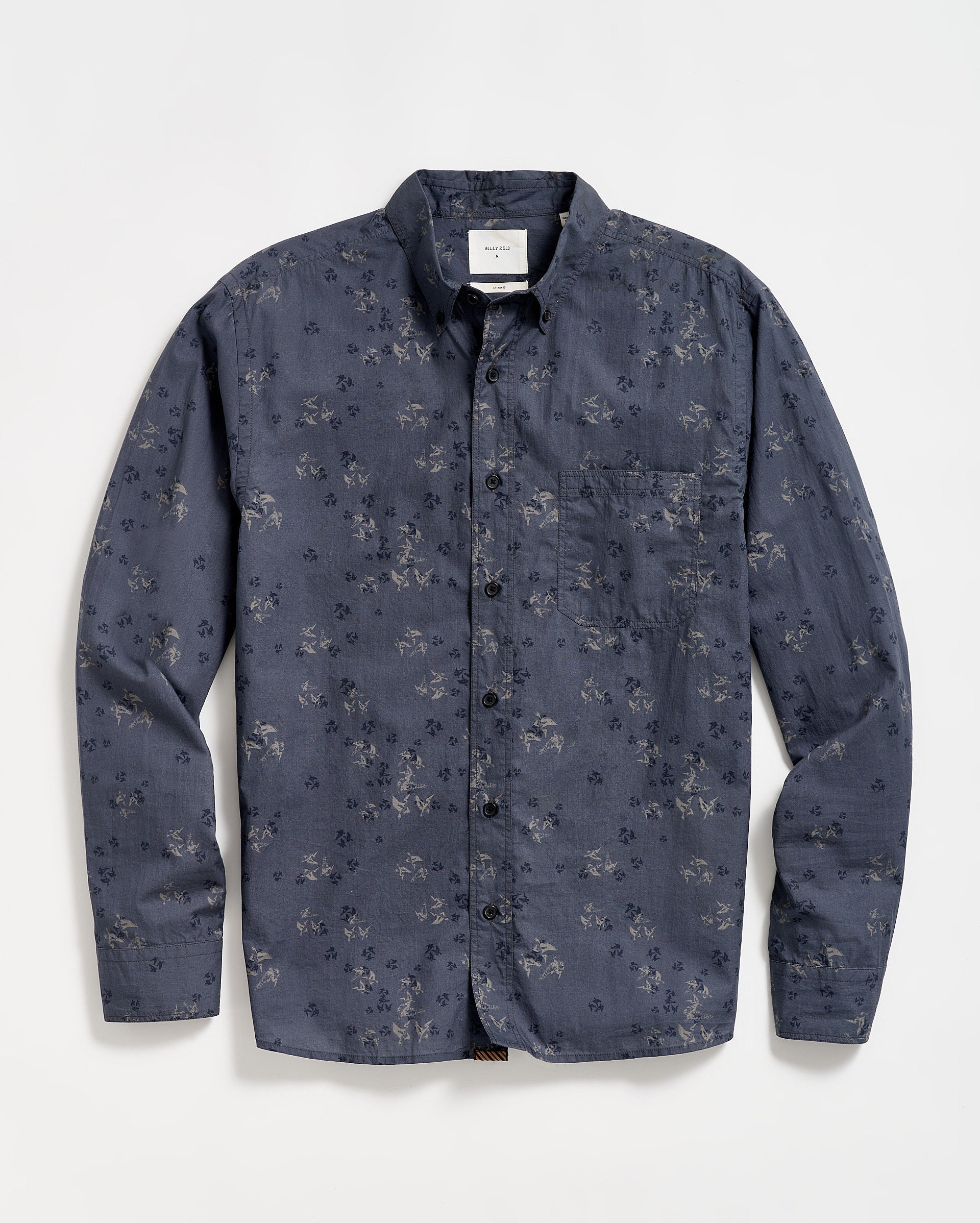 Billy Reid Tuscumbia Button Down Shirt - Navy Green by Harbour Thread