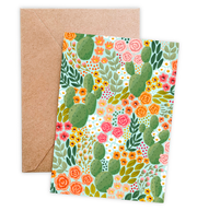 Cactus Blooms Greeting Card by Harbour Thread