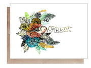 Hello Greeting Card by Harbour Thread