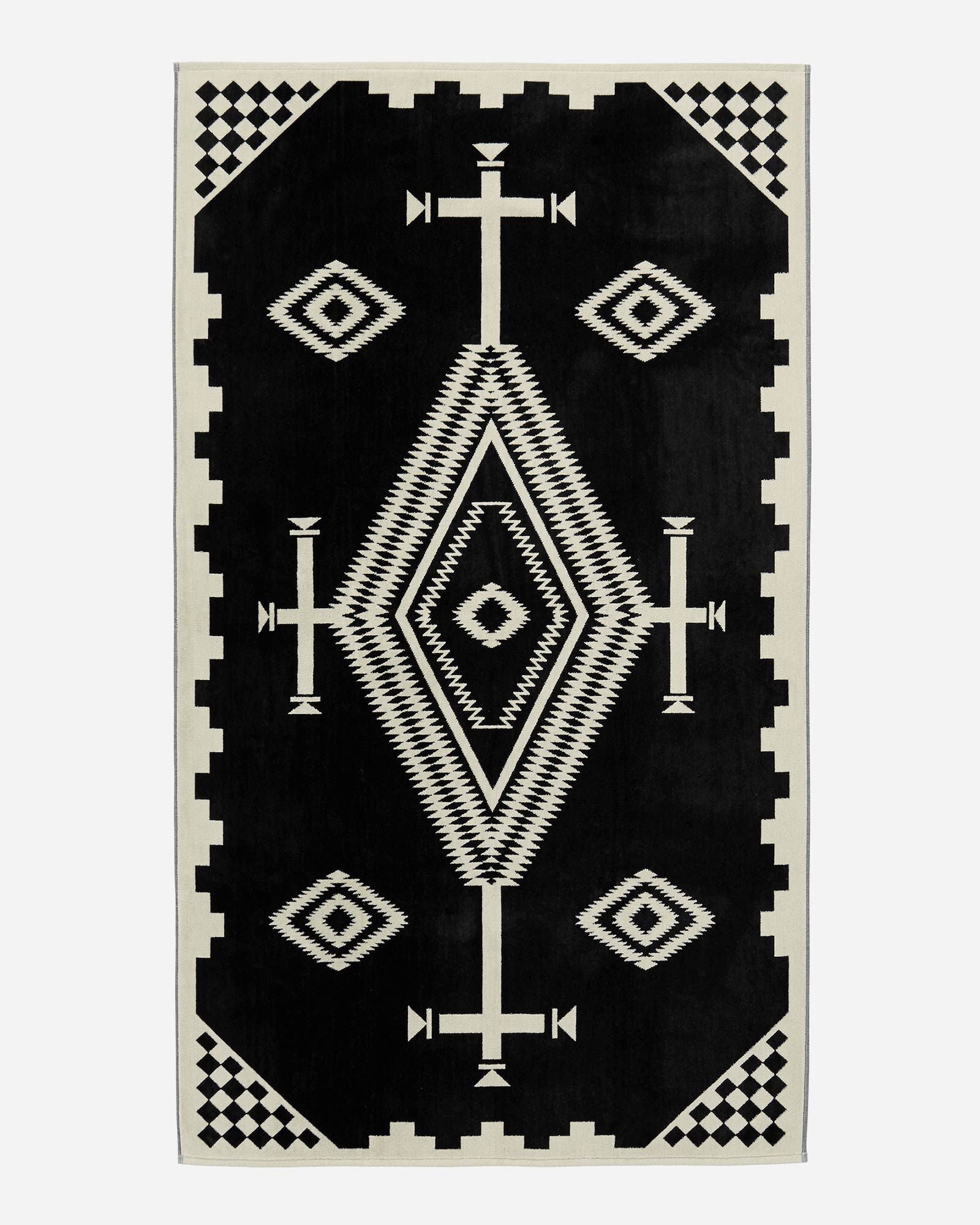 Pendleton Los Ojos Oversized Spa Towel - Black/White by Harbour Thread