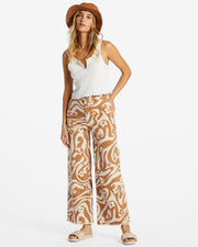 Billabong Free Fall Print Wide Leg Pants - Cider by Harbour Thread