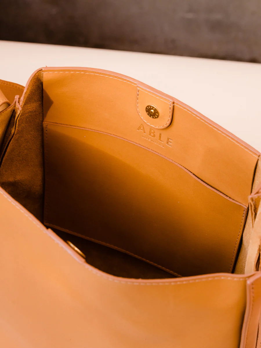 ABLE Addison Knotted Tote - Cognac by Harbour Thread