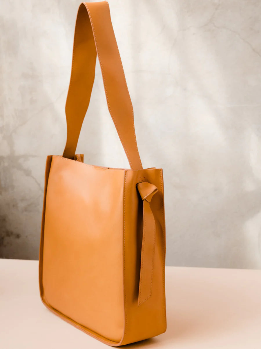ABLE Addison Knotted Tote - Cognac by Harbour Thread