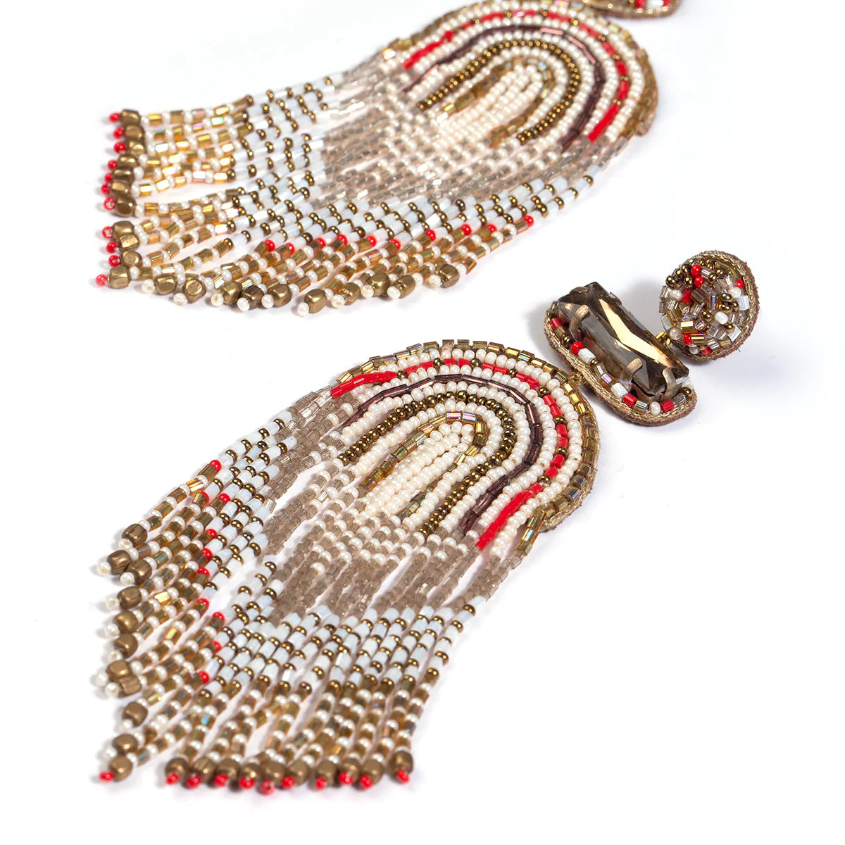 Deepa Gurnani Ishani Earrings - Red by Harbour Thread