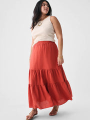 Faherty Cala Linen Skirt - Spice by Harbour Thread
