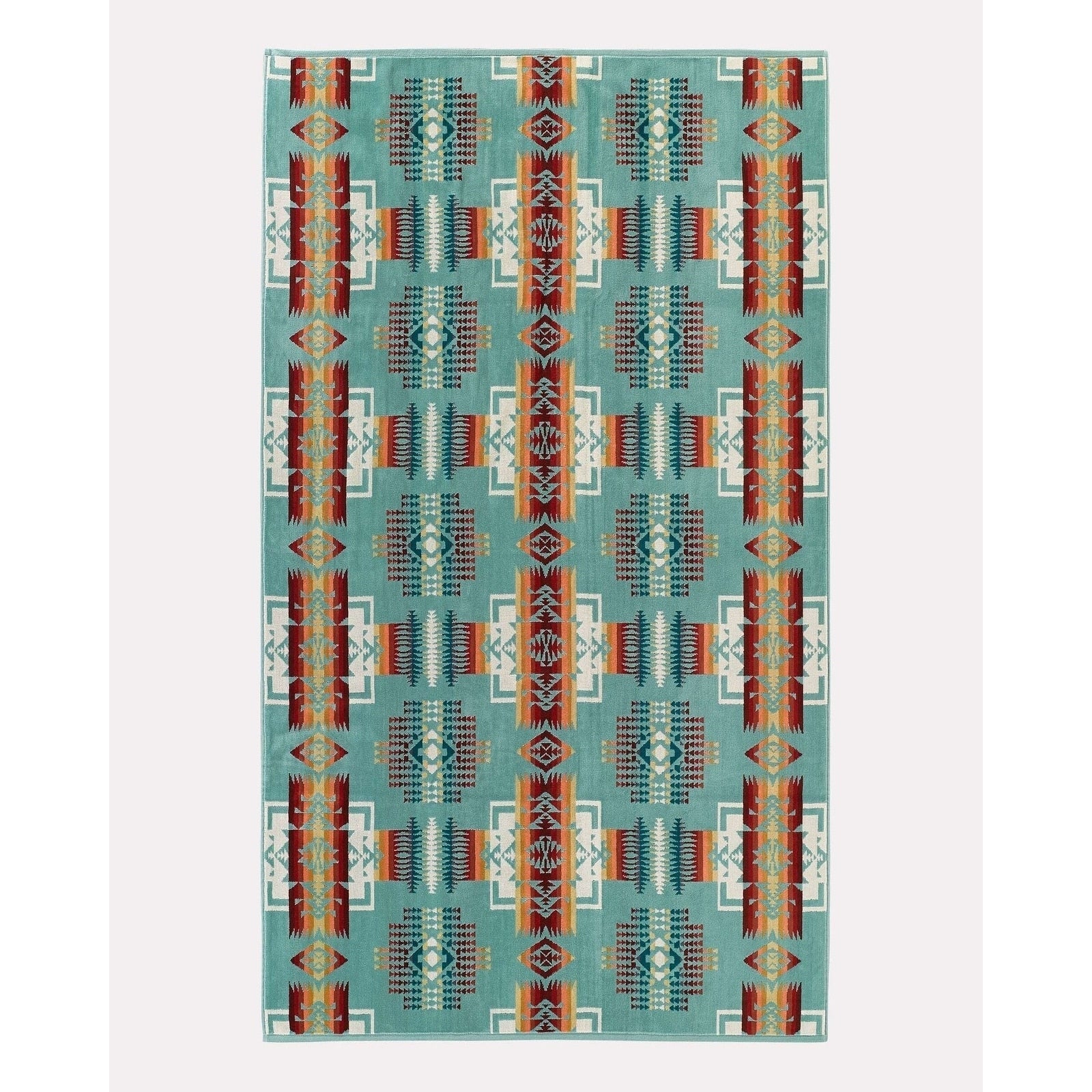 Pendleton Chief Joseph Oversized Spa Towel - Aqua by Harbour Thread