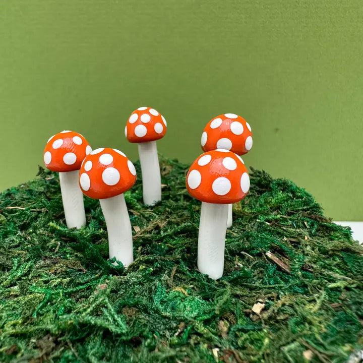 Fairy Garden Mushroom Ball-style Plant Pick