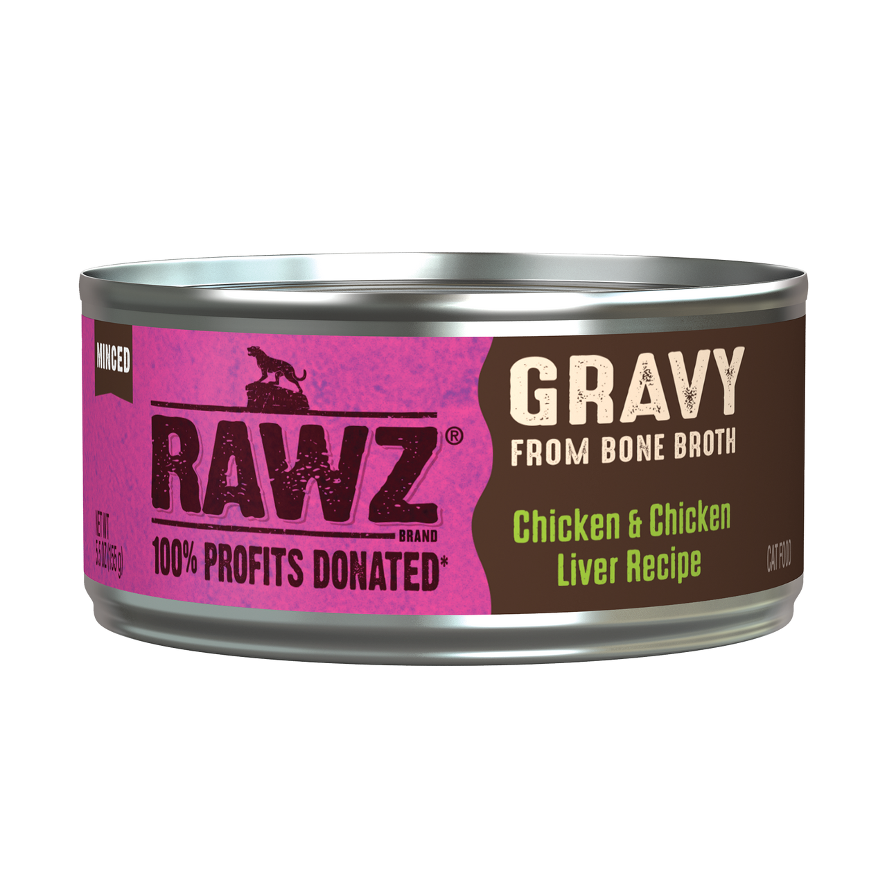 Rawz Chicken & Chicken Liver Gravy Cat Canned 5.5oz by Pet Food Warehouse