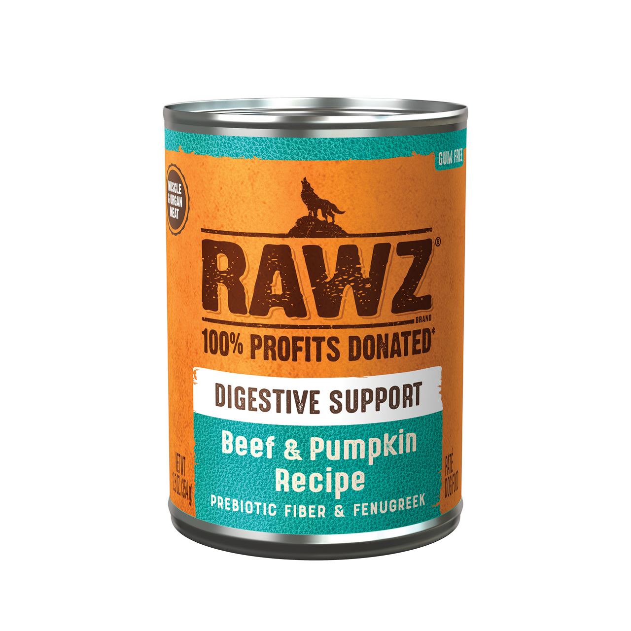 Rawz Digestive Beef & Pumpkin Dog Canned 12.5oz. by Pet Food Warehouse