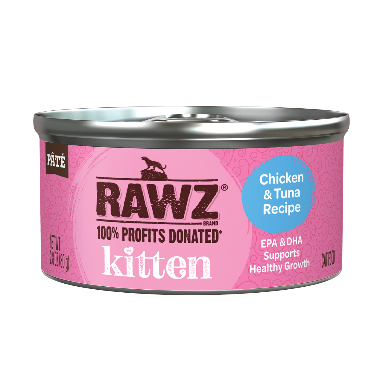 Rawz Chicken & Tuna Kitten Canned 2.8oz. by Pet Food Warehouse