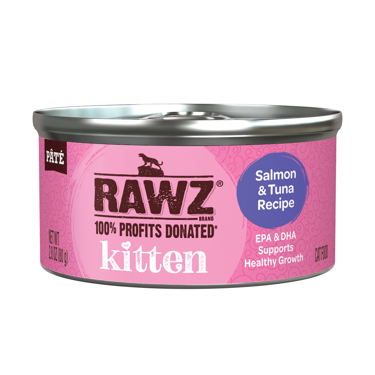 Rawz Salmon & Tuna Kitten Canned 2.8oz. by Pet Food Warehouse
