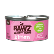 Rawz Chicken & Chicken Liver Kitten Canned 2.8oz. by Pet Food Warehouse