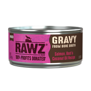 Rawz Salmon,Beef & Coconut Oil Gravy Cat Canned 5.5oz by Pet Food Warehouse