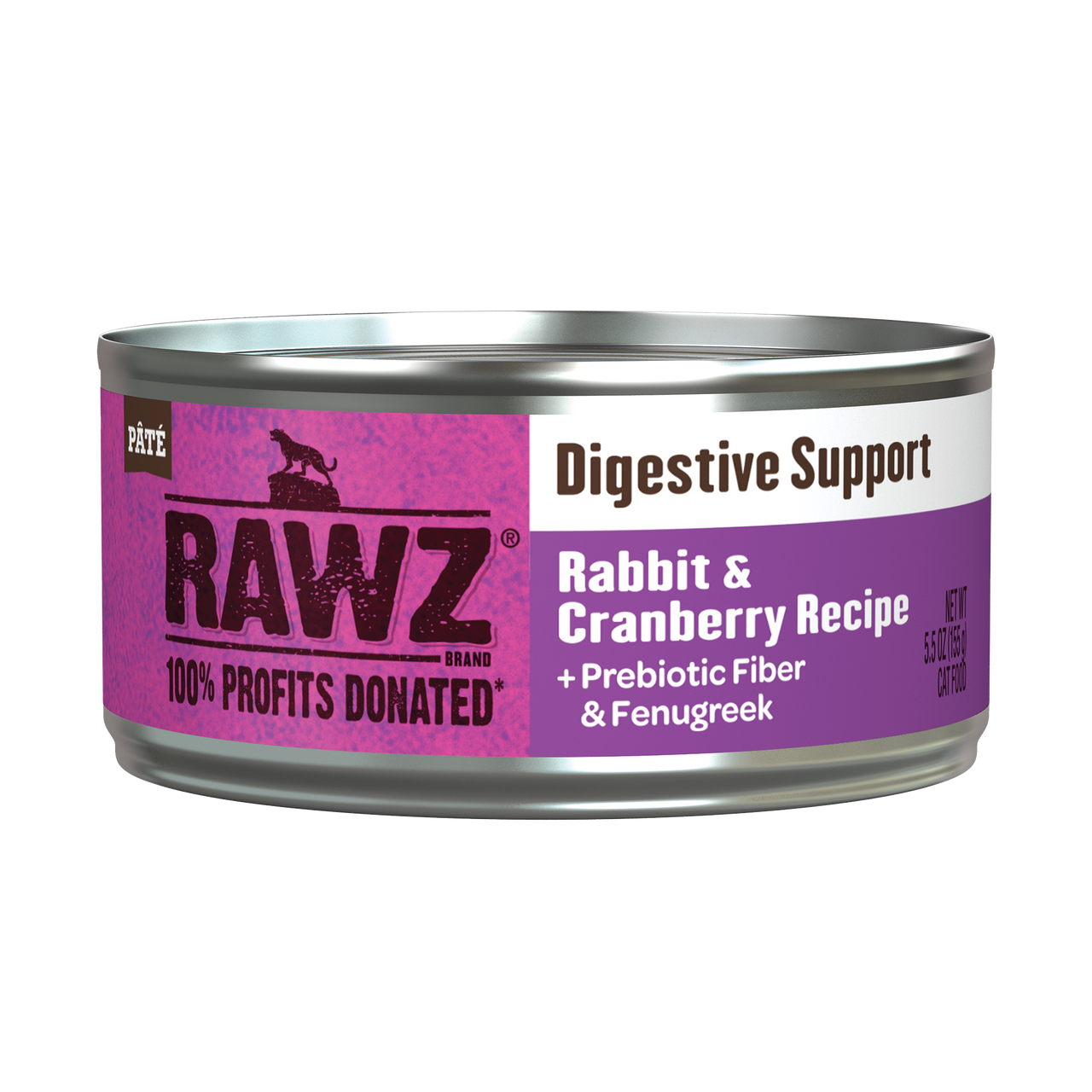 Rawz Digestive Support & Rabbit Cranberry Cat Canned 5.5oz. by Pet Food Warehouse