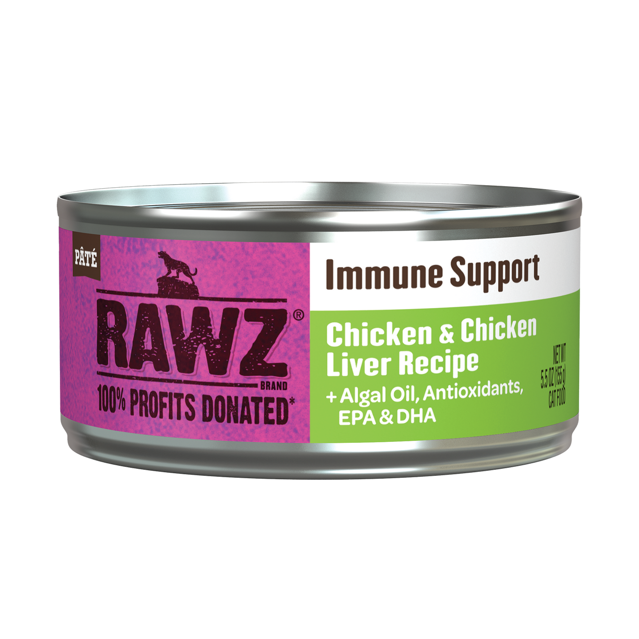 Rawz Immune Support Chicken & Chicken Liver Cat Canned 5.5oz. by Pet Food Warehouse