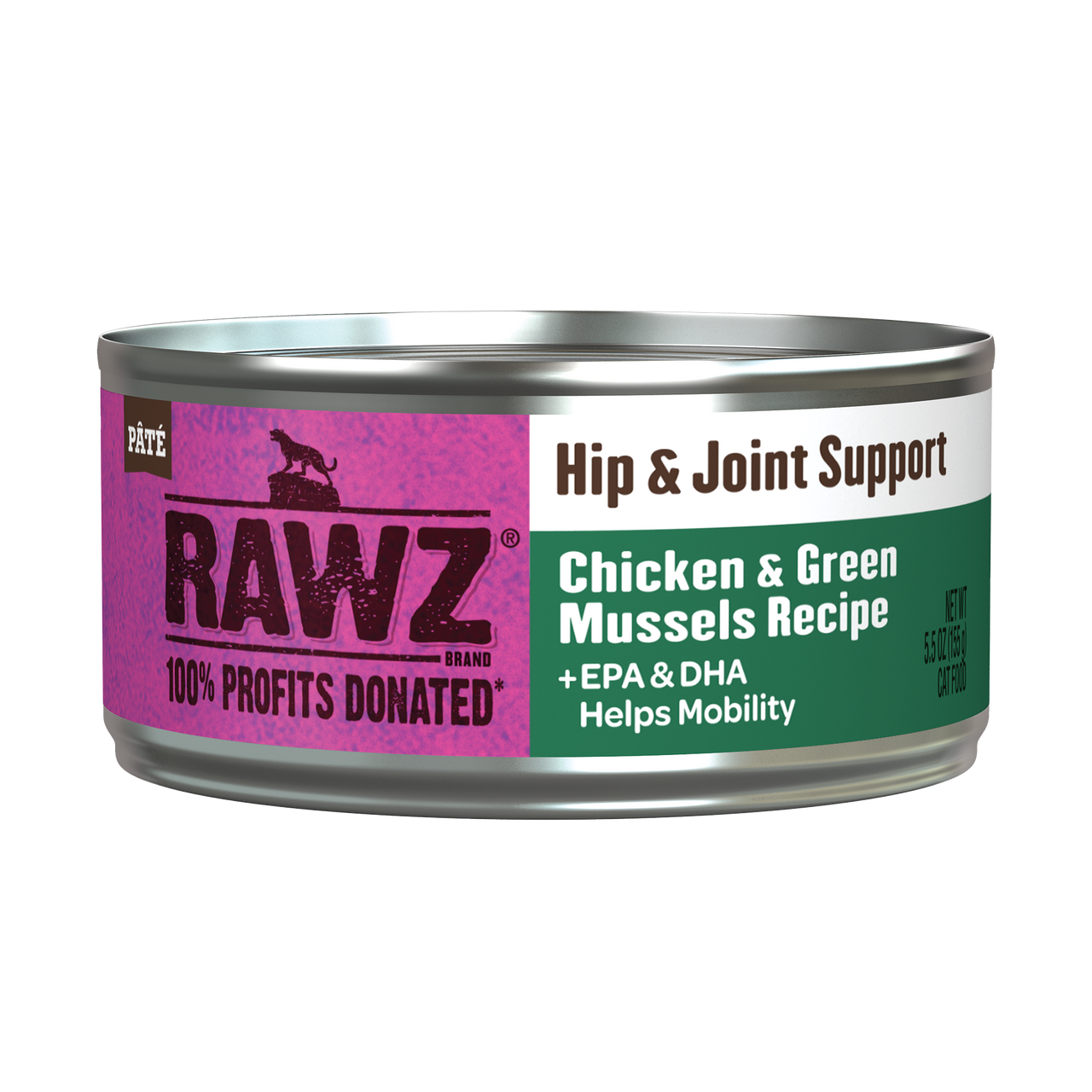 Rawz Hip & Joint Chicken & Green Mussels Cat Canned 5.5oz. by Pet Food Warehouse