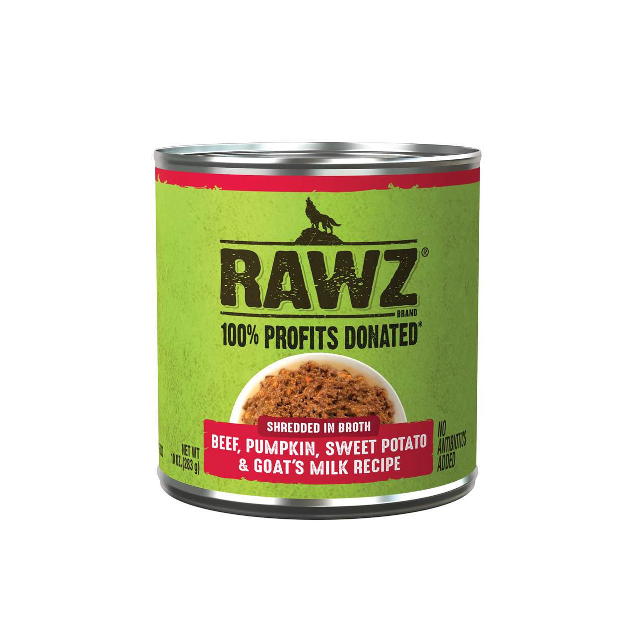 Rawz Shredded Beef, Pumpkin, Sweet Potato & Goat's Milk Dog Food 10oz by Pet Food Warehouse