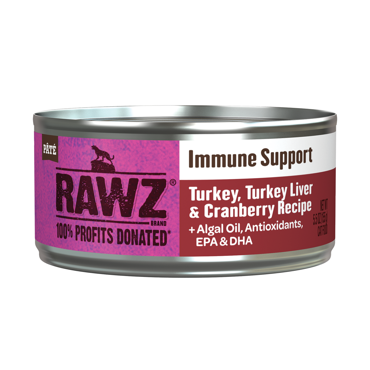 Rawz Immune Support Turkey, Turkey Liver Cat Canned 5.5oz. by Pet Food Warehouse