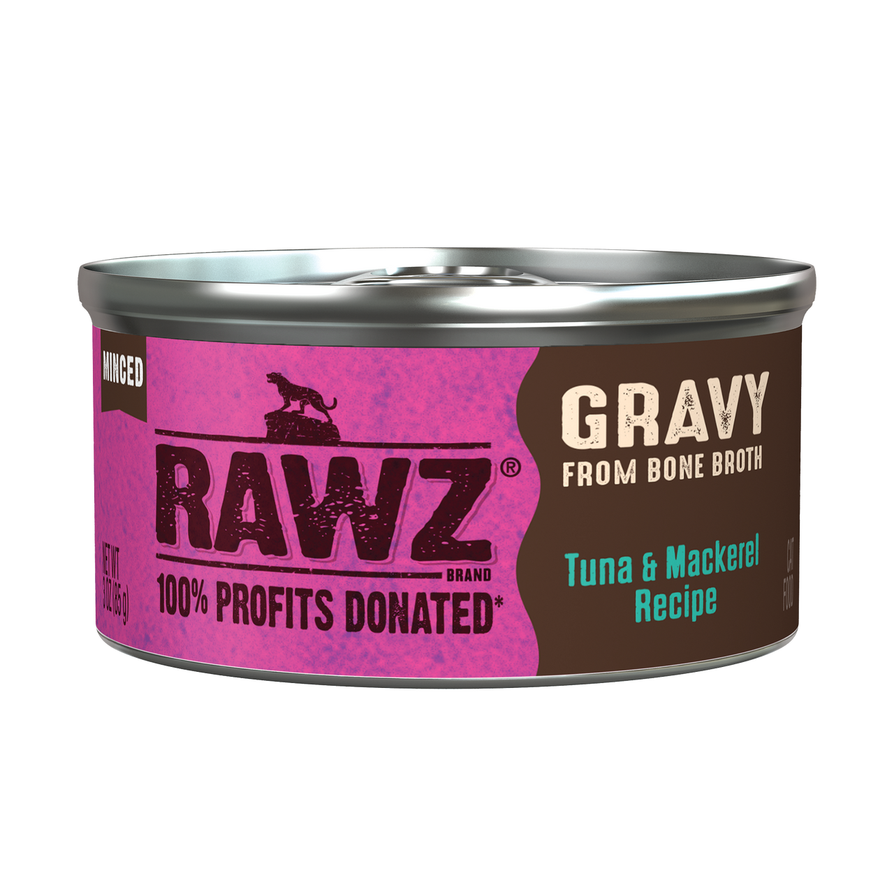 Rawz Tuna & Mackerel Gravy Cat Canned 3oz by Pet Food Warehouse