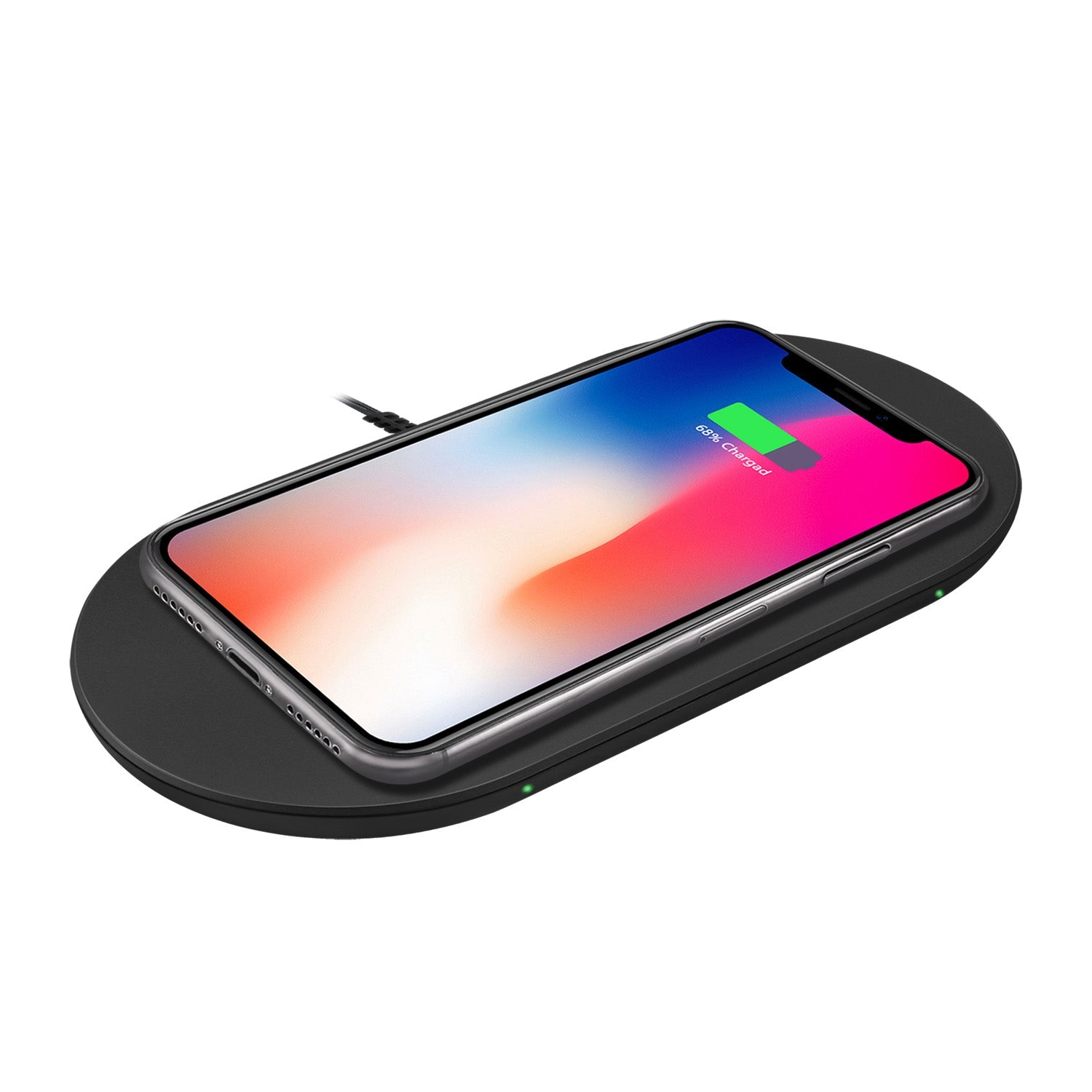 Adesso 15W Max Qi-Certified Dual 2-Coil Wireless Fast Charging Pad by Small Dog Electronics