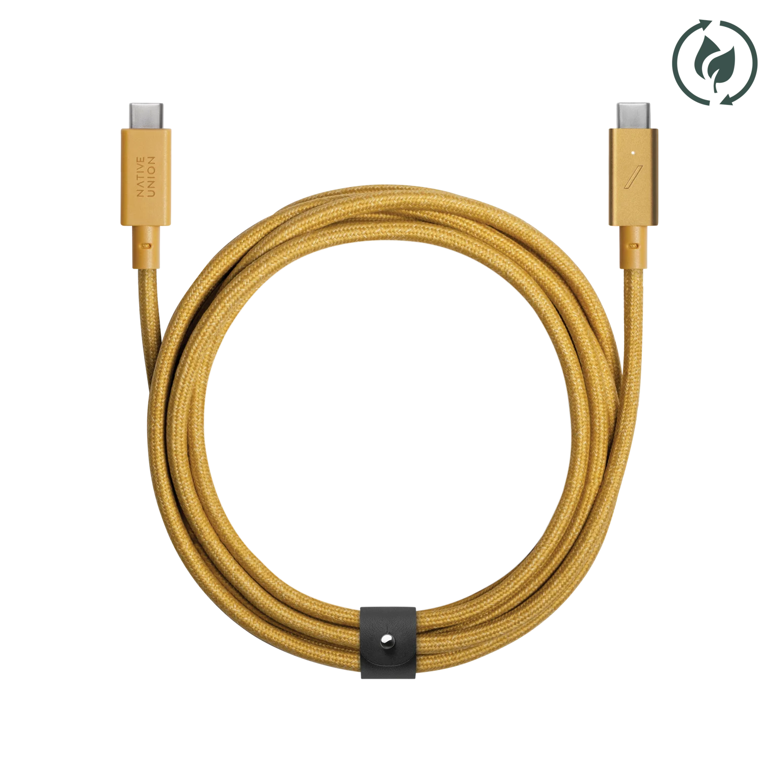 Native Union Belt Cable Ultra Strength USB-C to USB-C Cable 2.4 Meter - Kraft by Small Dog Electronics