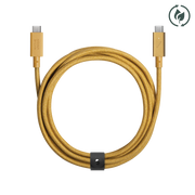 Native Union Belt Cable Ultra Strength USB-C to USB-C Cable 2.4 Meter - Kraft