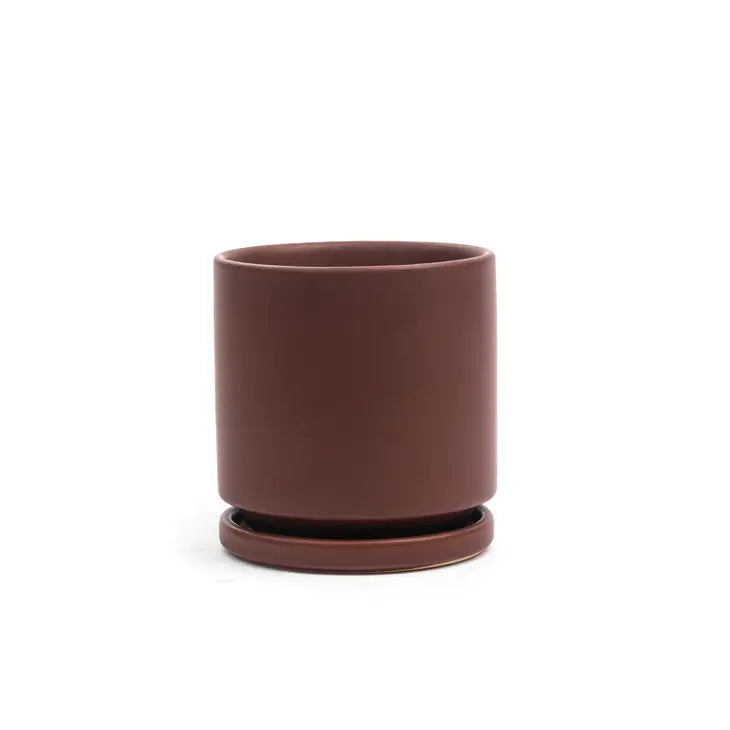 6.5" Gemstone Pot - with Water Saucer by Wild Lark