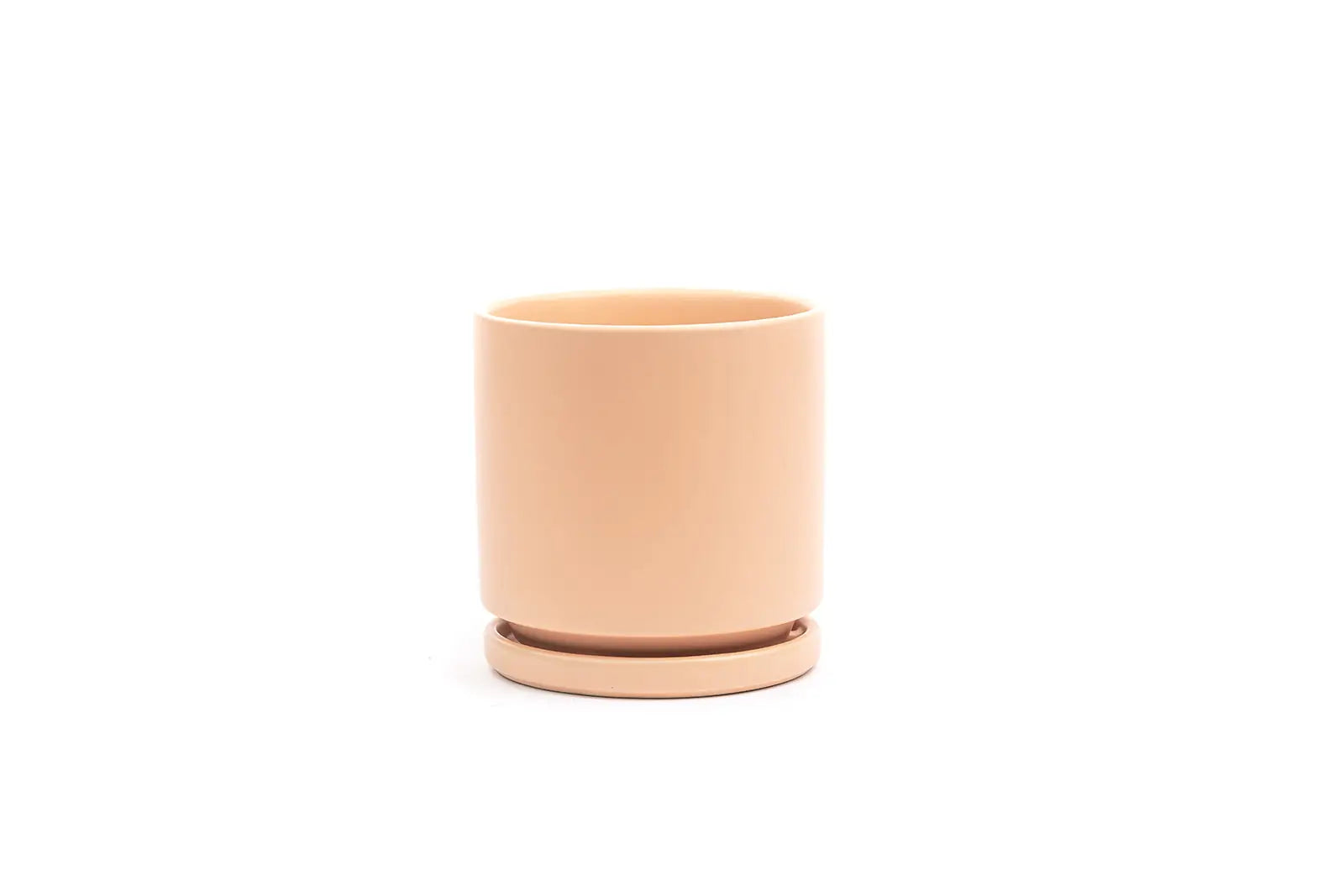 8.25" Fresco Cylinder Pots with Water Saucers by Wild Lark
