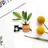 Cat and Plant Stickers by Wild Lark