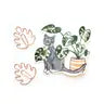 Cat and Plant Stickers by Wild Lark