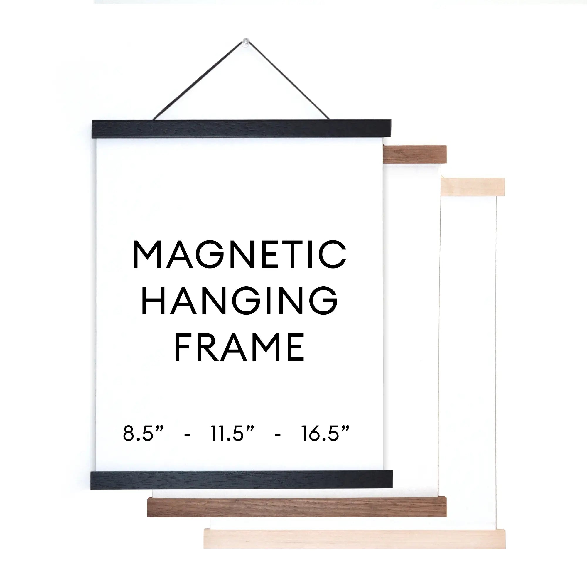 Magnetic Wood Hanging Poster Frame by Wild Lark