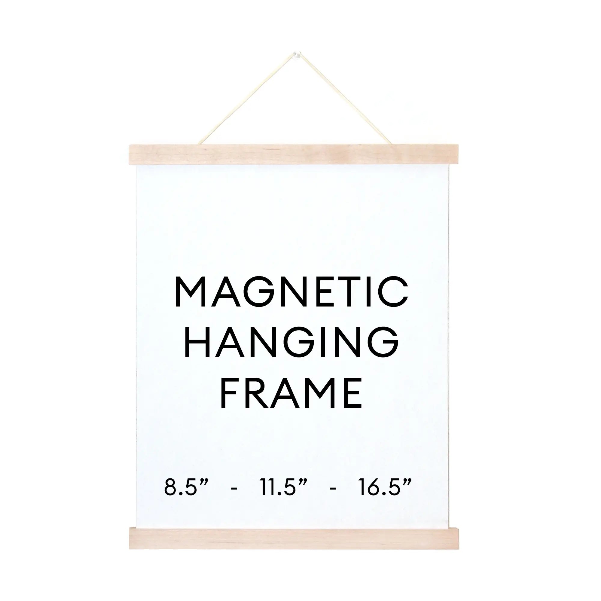 Magnetic Wood Hanging Poster Frame by Wild Lark