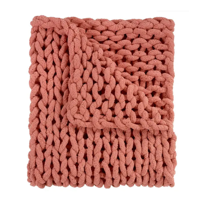 Chenille Chunky Knit Blankets (8 Colors Available)