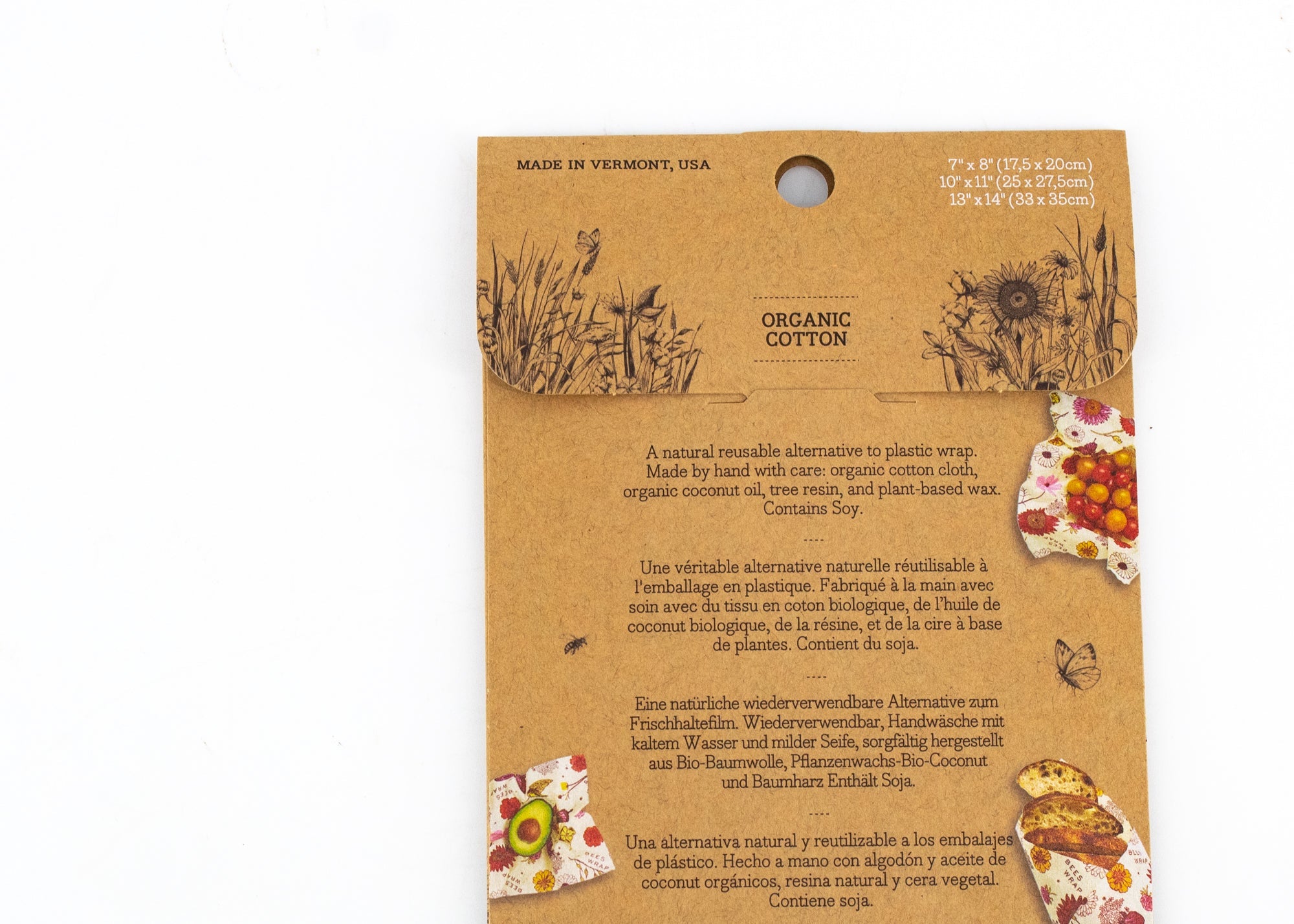 Bee's Wrap - 'Meadow Magic' - Reusable Vegan Wrap (5 Varieties Available) by Wild Lark