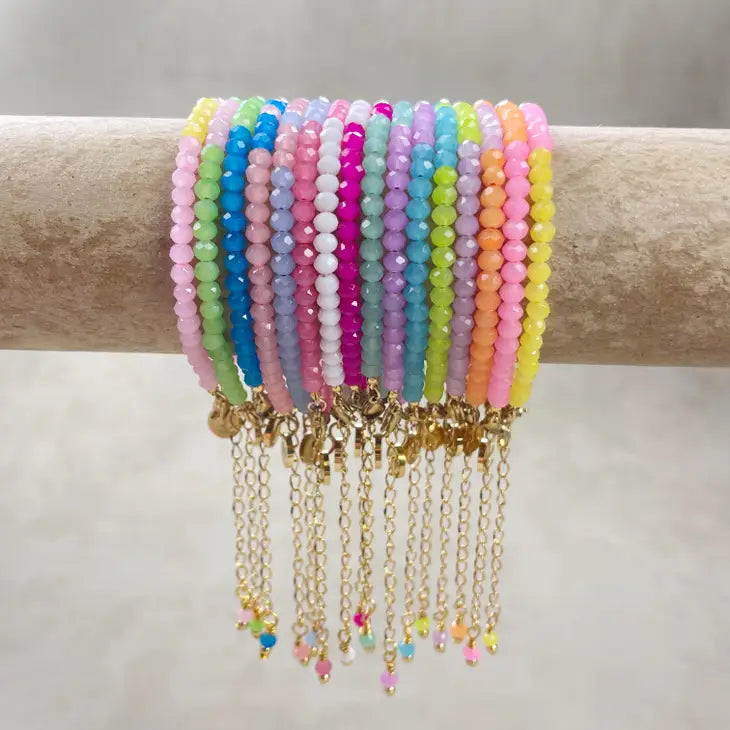 Crystal Beaded Delicate Bracelet by Wild Lark