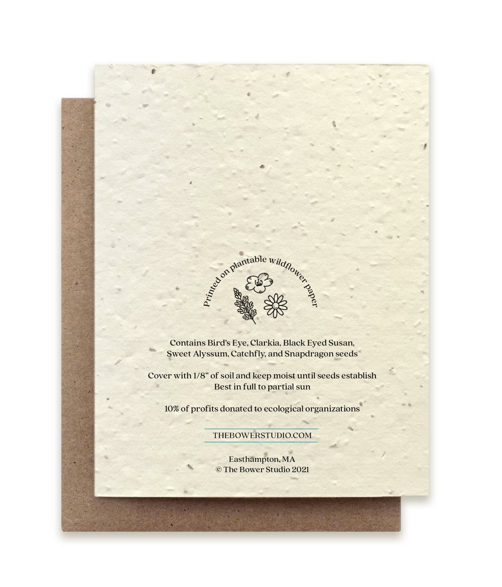 Plantable Wildflower Seed Card - Illustrated by Wild Lark