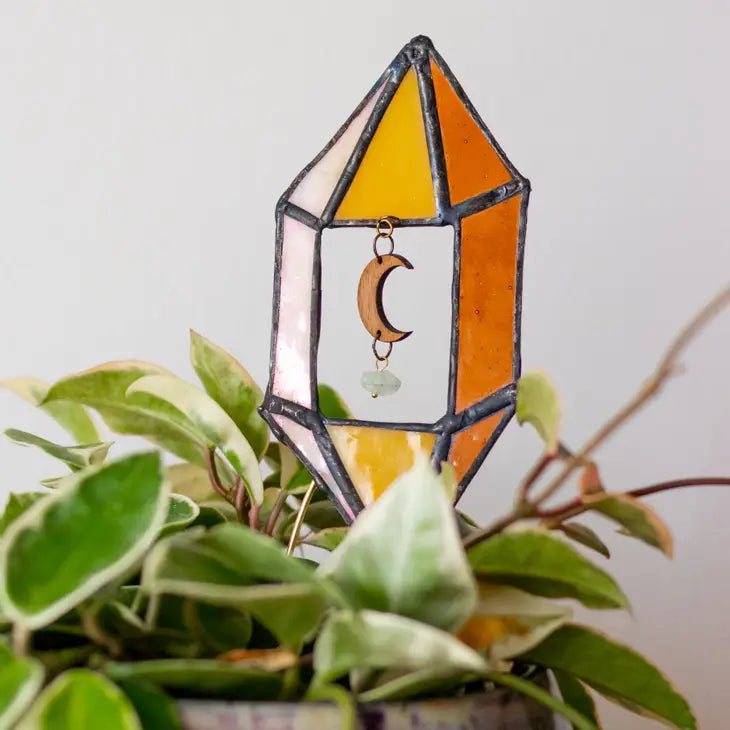 Stained Glass Crystal Plant Stake - Cluster 3 by Wild Lark