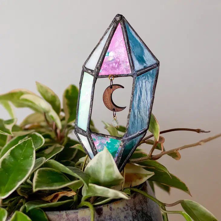 Stained Glass Crystal Plant Stake - Cluster 3 by Wild Lark