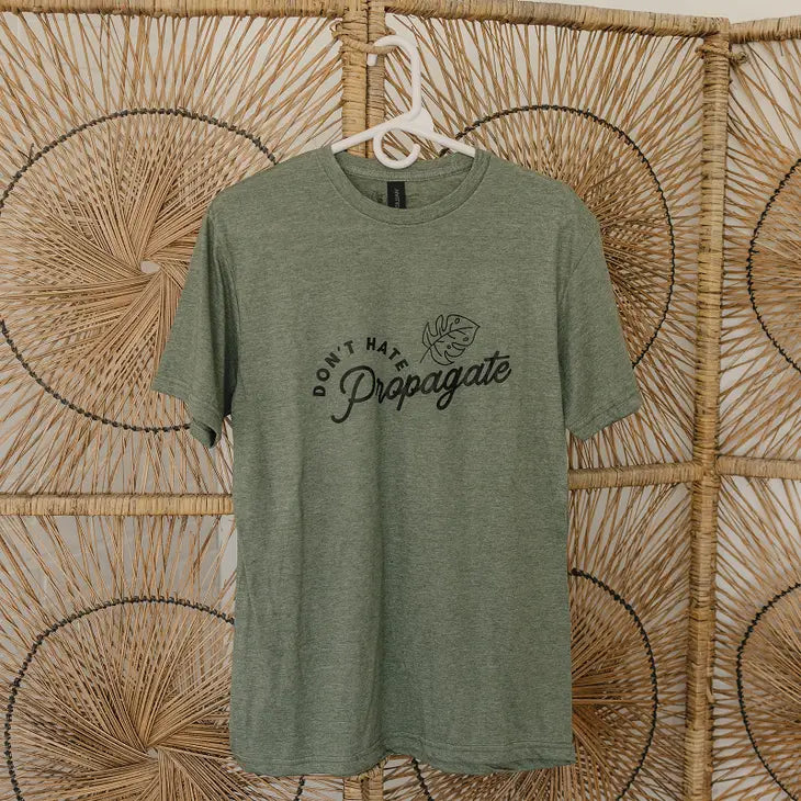 "Don't Hate, Propagate" Plant Themed Graphic T-Shirt by Wild Lark