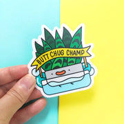Butt Chug Champion Vinyl Sticker by Wild Lark