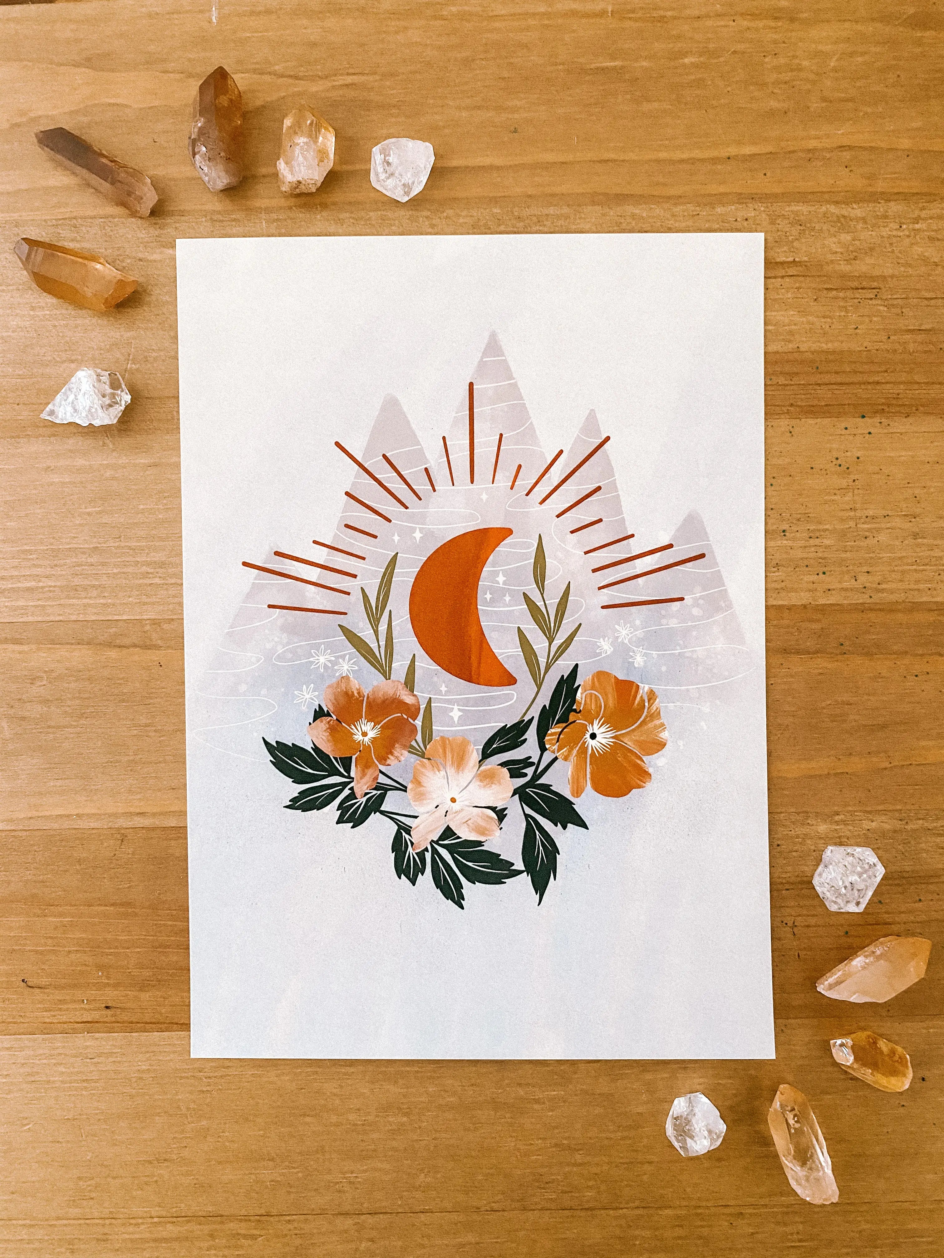 Moon Mountain - Art Print by Wild Lark