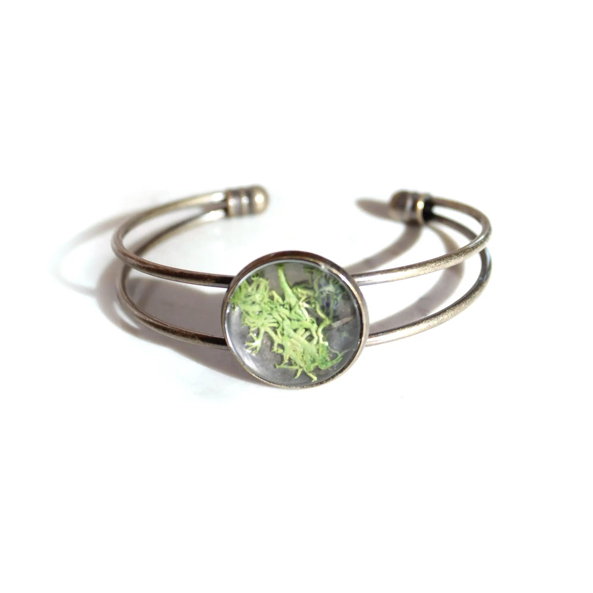 Glass Moss Cuff Bracelet by Wild Lark