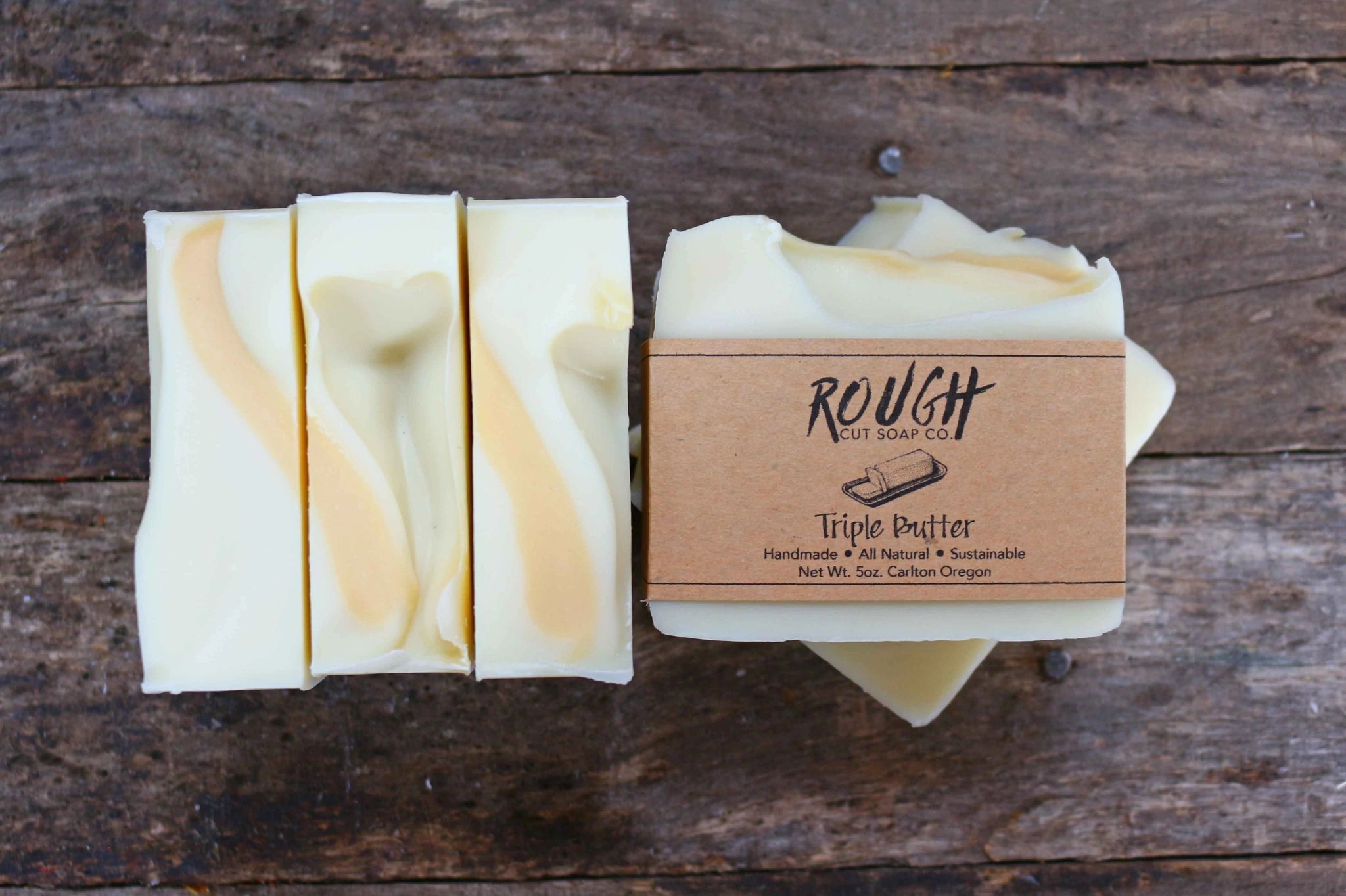 Handmade Rough Cut Soap Bars - Unscented (3 varieties) by Wild Lark