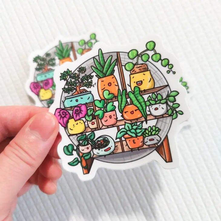 Circle Plant Shelf Vinyl Sticker by Wild Lark