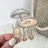 Agaricus Plicatilis Watercolor Mushroom Clear Sticker by Wild Lark