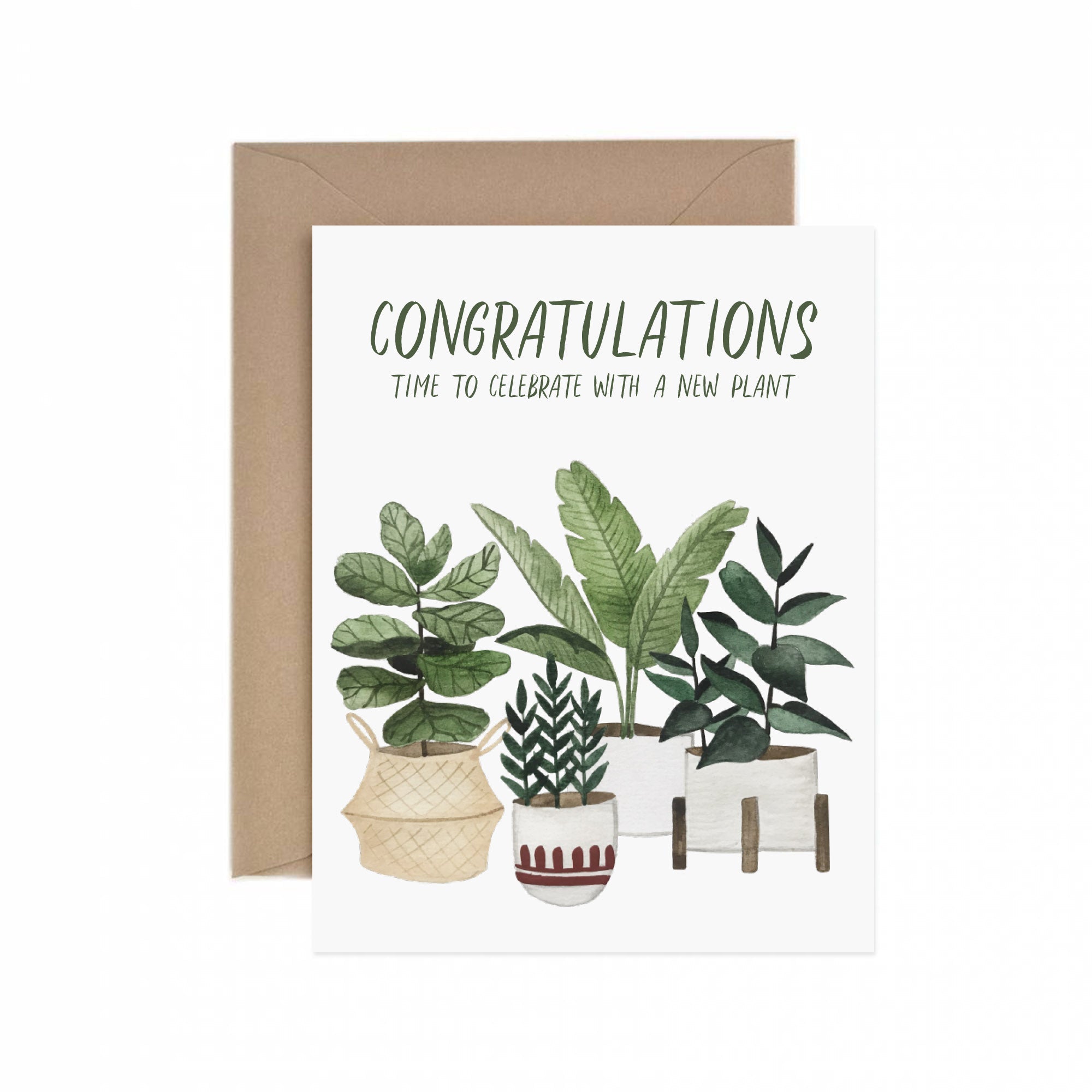"Congratulations" Celebrate With New Plant Card by Wild Lark