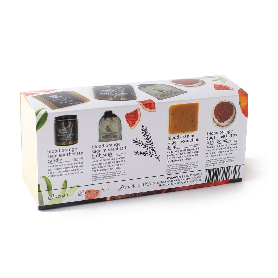 SALE! Blood Orange Sage Artisanal Spa Gift Box by Wild Lark