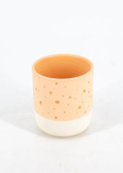 White and Peach Dot Pot 3.75" and 5" by Wild Lark